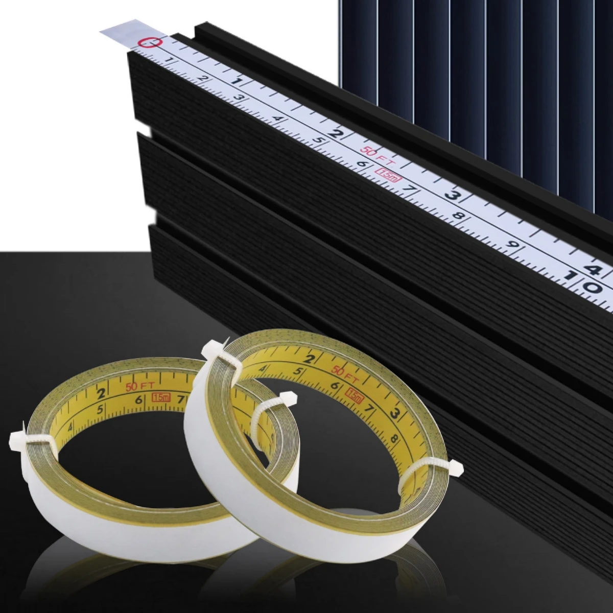 1-3M-Measure-Steel-Miter-Saw-Scale-Miter-Track-Ruler-Inch-Metric-Self ...