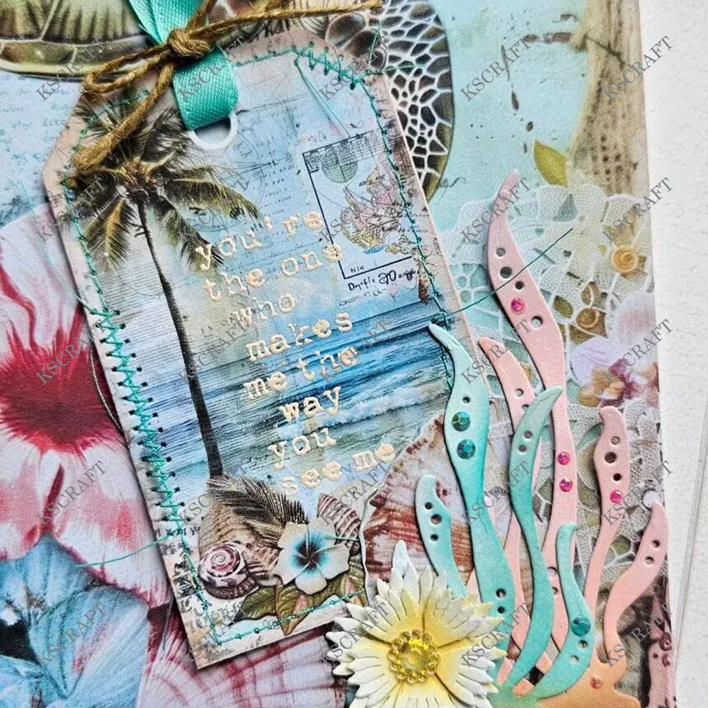 KSCRAFT 해초 번들 커팅 다이 스텐실 DIY Scrapbooking 장식 엠보싱 DIY 종이 카드