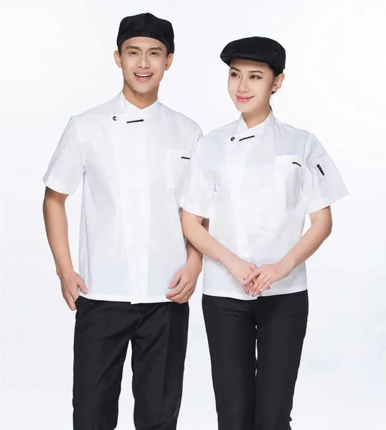 

Оптовая продажа, унисекс, кухонная форма шеф-повара для пекарни, стоячий воротник, куртка, короткий и полный рукав, ресторанный кафе, шеф-повар, сервис, топы