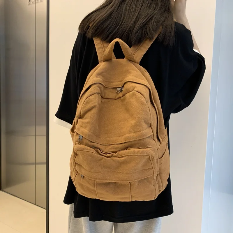 Travel Laptop Backpack for Women Casual Canvas Backpack Men Sports Climbing Daypack Notebook School Shoulder Bag Hiking Rucksack