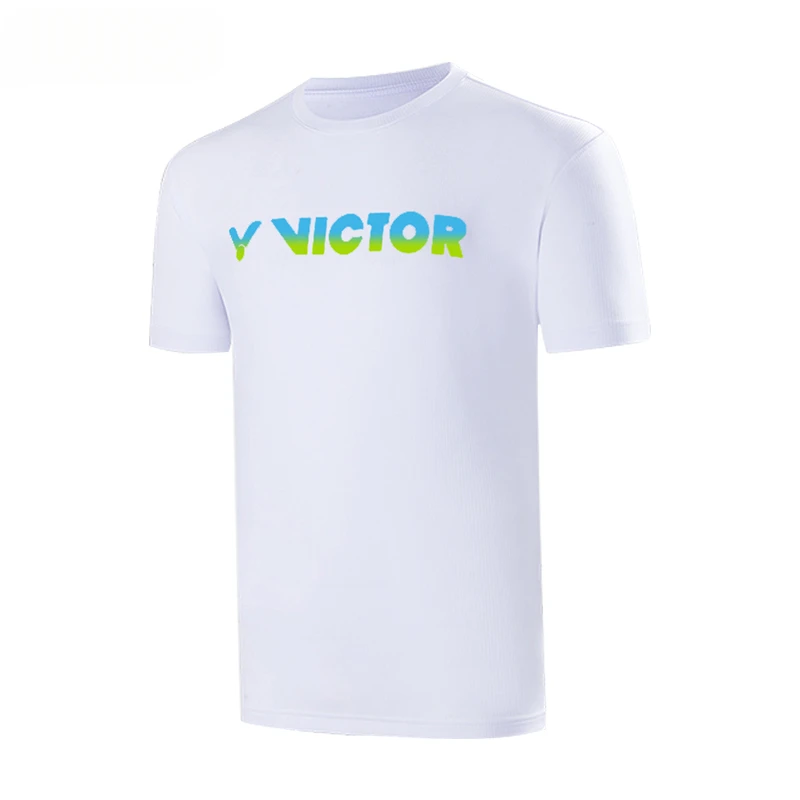 Mens Training Tshirt Victor Badminton Clothes Men's and Women's Competition Training Clothes Summer Short Sleeved Quick Drying Sports T-shirt