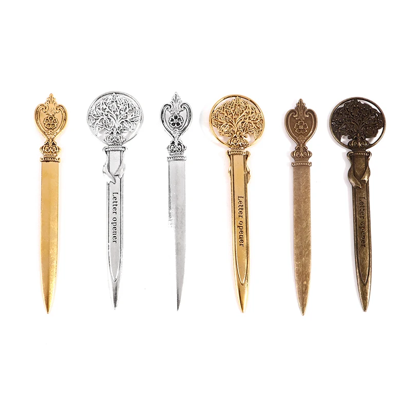 

Metal Retro Manual Letter Opener Utility Knife Mini Portable Paper Cutter Letter Envelope Opener
