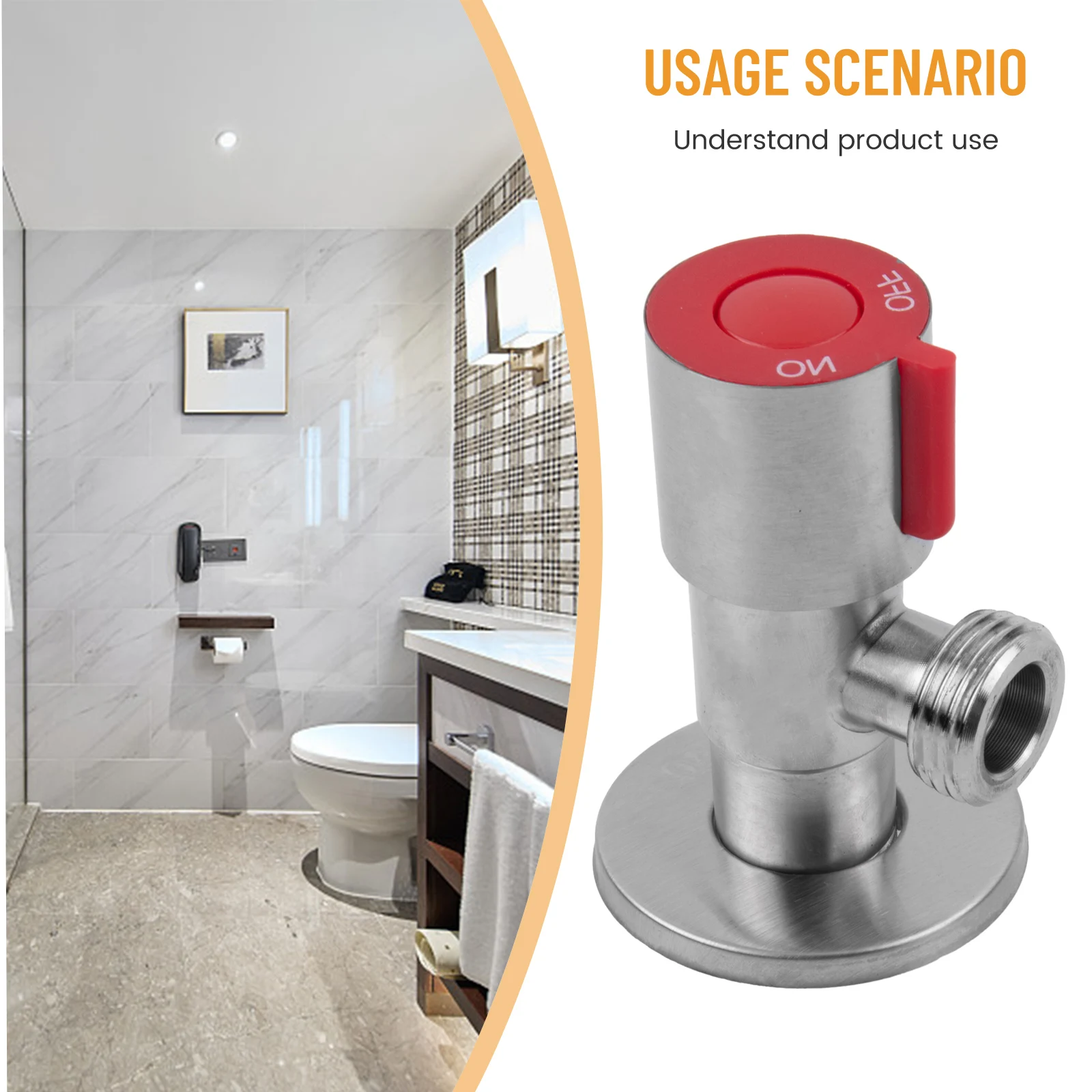 

Red Blue Water Stop Valve Shower Heads Balconies Cold Water Outlet Label For Pipes In Bathrooms Thickened 1/2\"