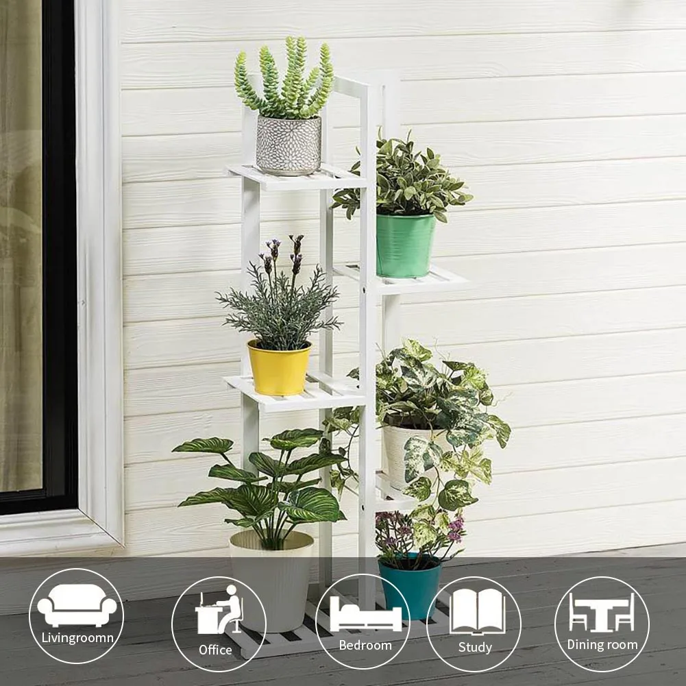 【Lifeideas】Rustic Wooden Multi-Tiered Potted Plant Stand