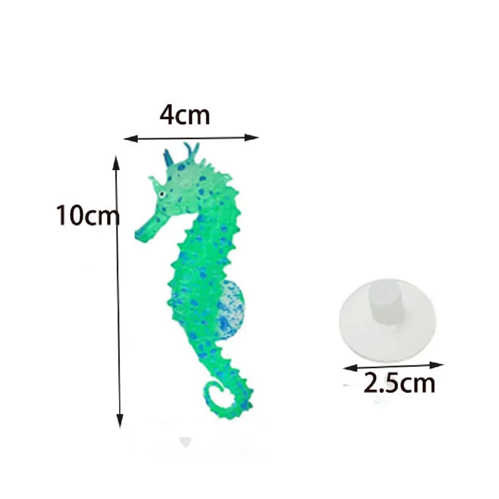 Aquarium Artificial Luminous Seahorse Decoration Fish Tank Fake Silicone Fluorescent Seahorse Landscape Ornaments Aquarium Decor fish tank ornaments fish tank decorations aquarium ornaments mini landscape ornaments