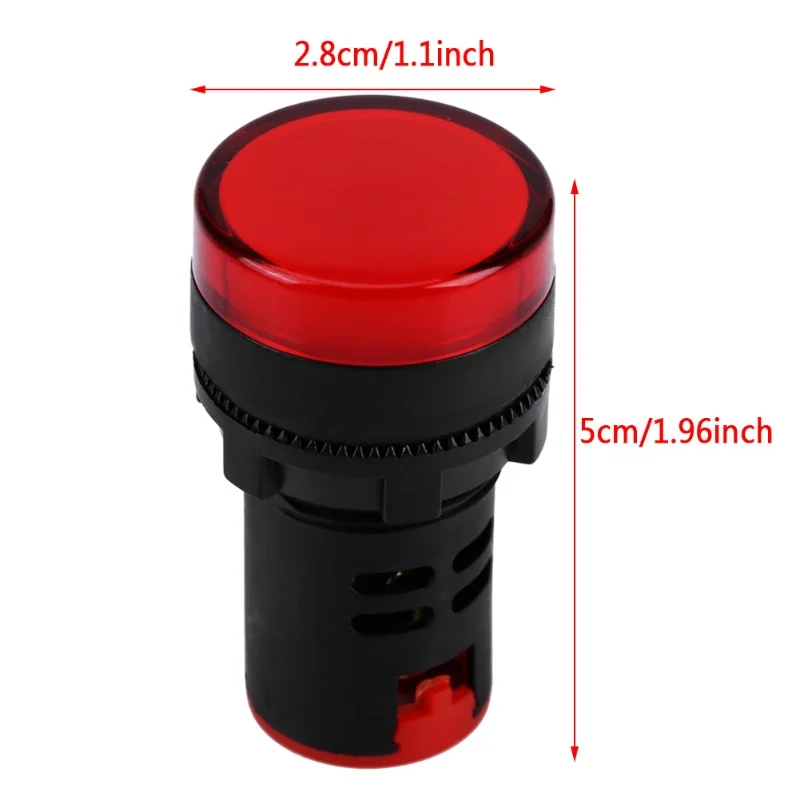 10개 AC/DC 24V 22mm 스레드 LED 전자 표시등 신호등