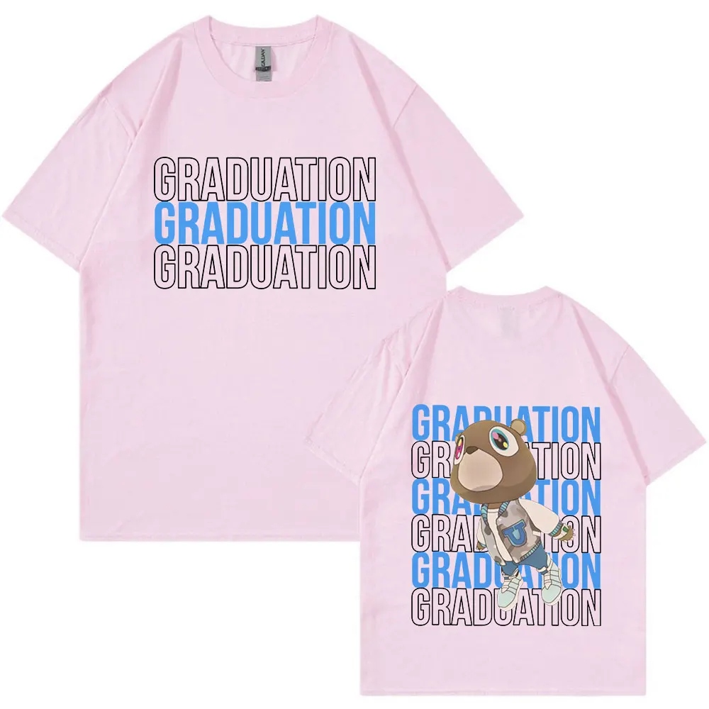 Rapper Kanye West Afstudeershirt Heren Coole Hip Hop Korte Mouw T-shirts Casual Katoenen Oversized T-shirts Streetwear_voghion.com