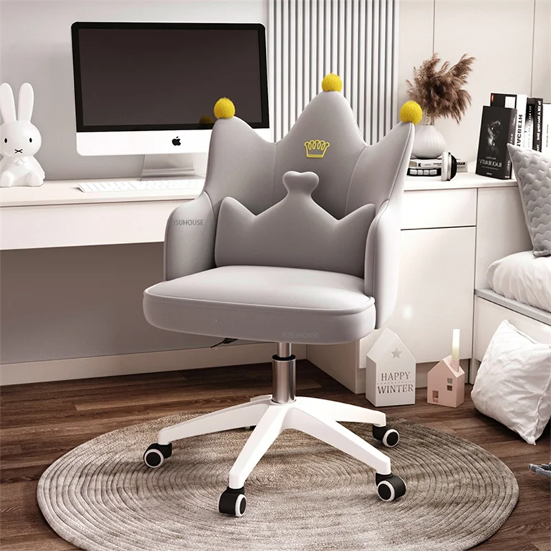 Description Picture 4 of itemVelvet Office Chairs  Office Furniture Home Comtable  Pink Gaming Computer Chair Lift Swivel Bedroom Vanity Chair N