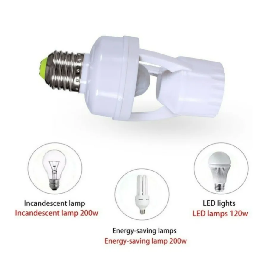 AC 110V/220V 360 Degrees PIR Induction Motion Sensor IR infrared Human E27 Plug Socket Switch Base Led Bulb light Lamp Holder Lamp Holder Lamp Bulb Holder Lamp Base