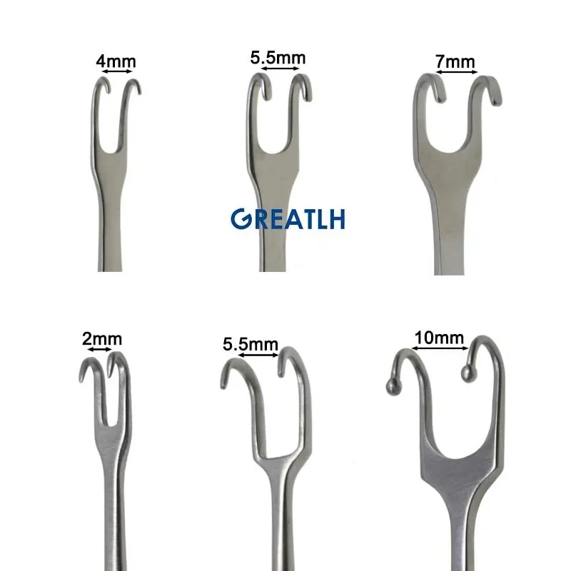 Nose Shaping Pull Hook Nasal Cavity Pull Hook Rhinoplasty Instrument Stainless Steel Plastic Tool GREATLH beauty plastic surgical tool