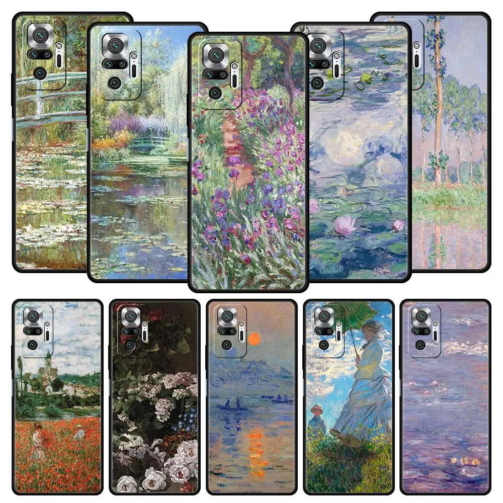 

Claude Monet Impressionism Painter For Redmi 10C Case For Xiaomi Redmi Note 12 11 10 Pro Case 10S 9S 9 9T 8T 9C 9A 8 8A 7 Cover