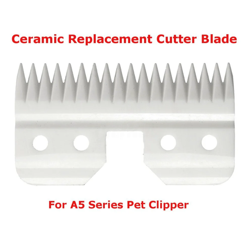 5pcs/lot 18 Teeth Pet Clipper Ceramic Moving Blade Dog Grooming Blade Electric Accessories for Andis WahlKM10 Oster A5 Clippers