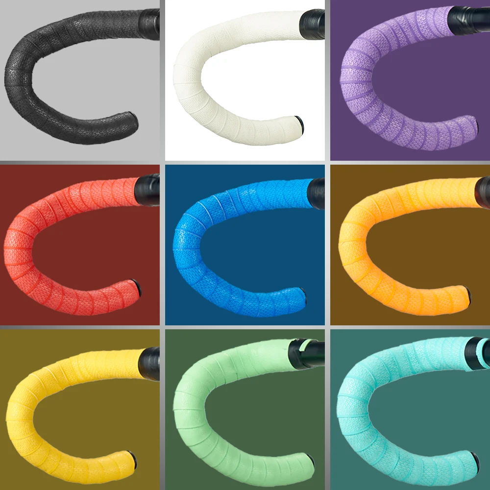 Bike Handlebar Tape MOTSUV Road Bike Handlebar Tape Cycling EVA Soft Winding Handle Bandage Anti-slip Shock Absorption Speed Bicycle Accessories