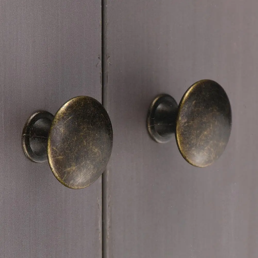 12Pcs Kitchen Cabinet Handles Brass Drawer Small Knobs Door Simple Decorative Cupboard Round Wardrobe Cabinet Knobs