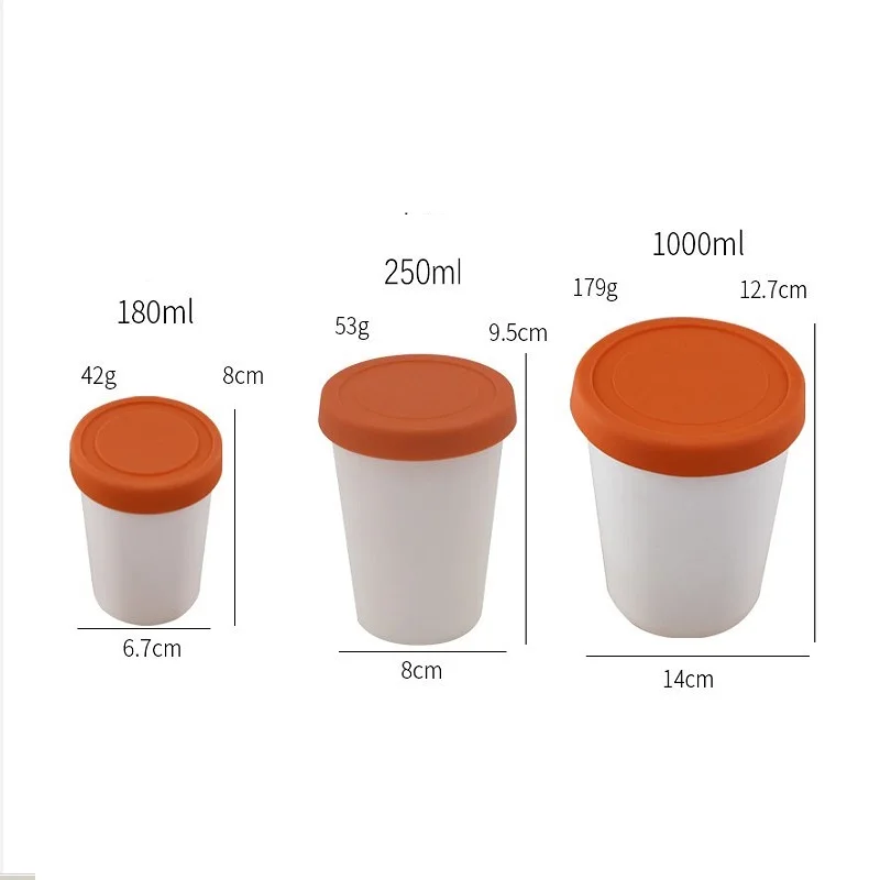 2pcs 16-oz Reusable Freezer Containers with Screw-on Lids - Perfect for  Storing Sugar, Water, and Desserts - Foam Ruda Ice Cream Cups - Sealed  Storage