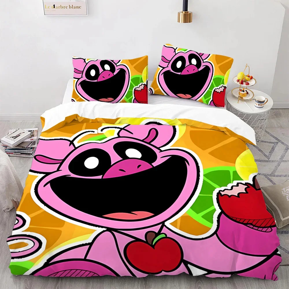 Anime Cartoon S-Smiling Critters Horror Game CATNAP DOGDAY Duvet Cover Sets Printed Bedding Set Double Queen King Size 2/3pcs 4