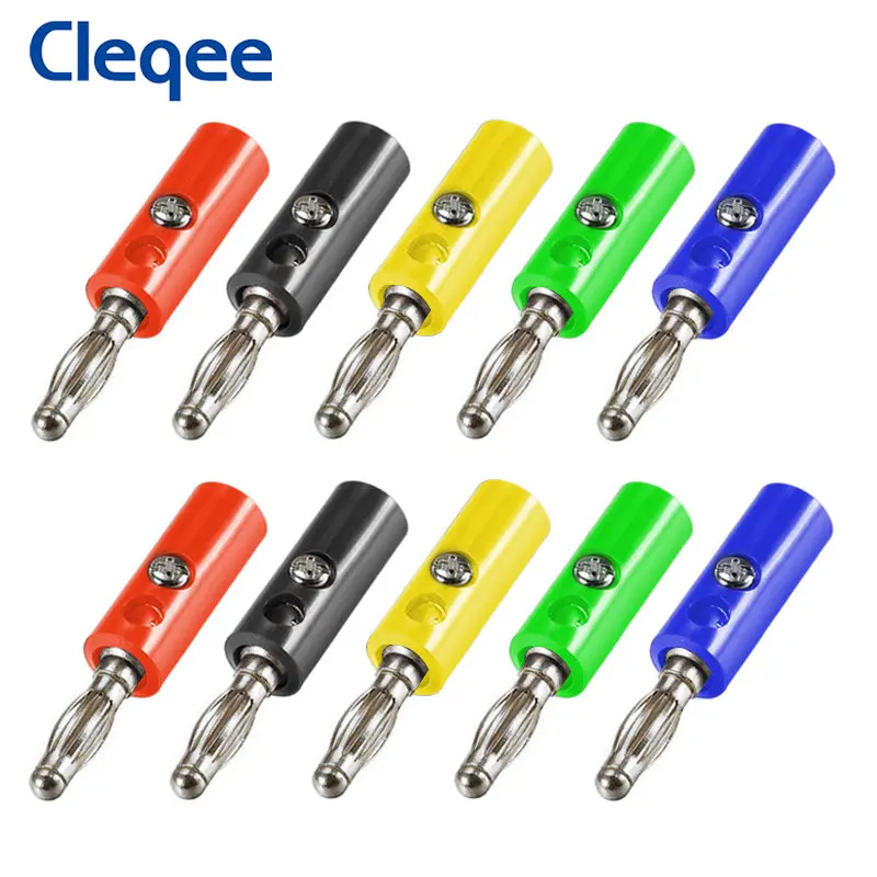 

Cleqee P3003 10 шт. 4 мм Штабелируемый Банановый штекер для усилителя динамика терминал связующий столб адаптер аудио разъем 30 В/32 А