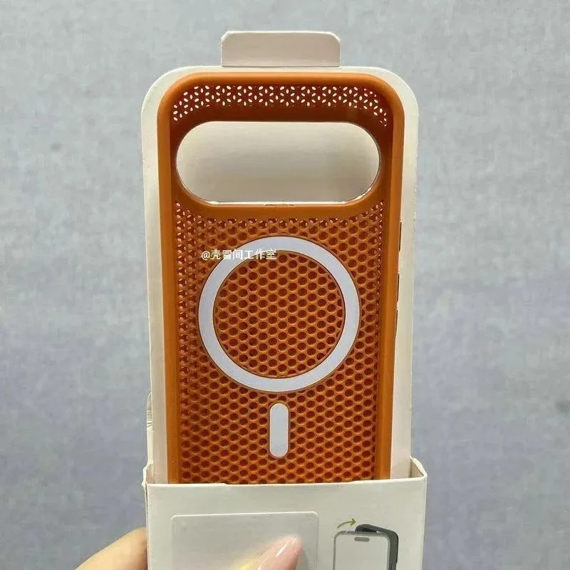 MagSafe Magnetic Cooling Honeycomb Mesh Protective Phone Case with Metal Lens Frame