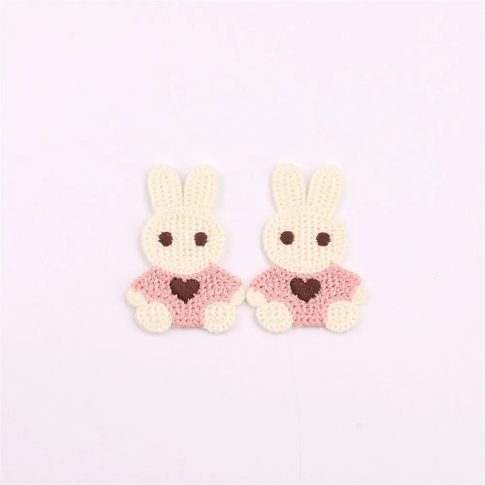Neue 6 stücke 6x4cm Kaninchen Stoff Patches Applikationen DIY Kleidung Accessoires Pullover dekoriert Patch für Kleider taschen Socken Schuhe – Detail 8