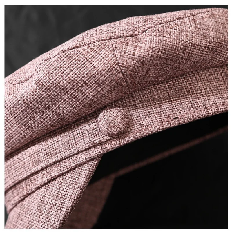 Ladies Female Retro Casual Flat Military Cap Cotton Linen Newspaper Boy Hat Ladies Octagonal Flat Cap Sun Hat