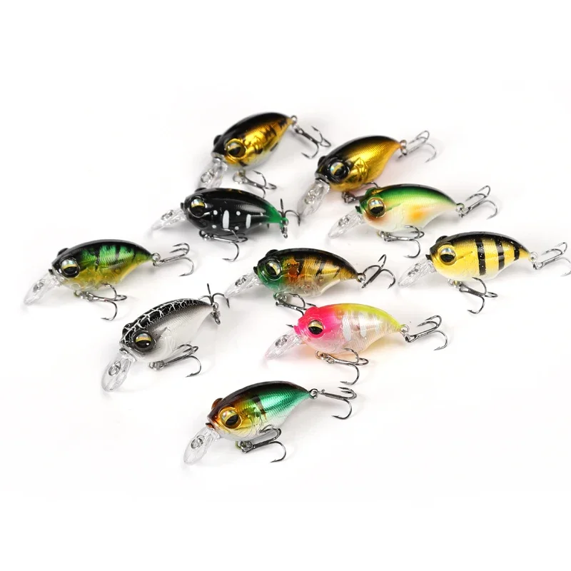1 Stück 38 mm 8 g Topwater Mini-Kurbelköder zum Angeln, Wobbler-Köder, schwimmende Wobbler, Hecht, Zander, Bass-Kurbel, Pesca, künstlich