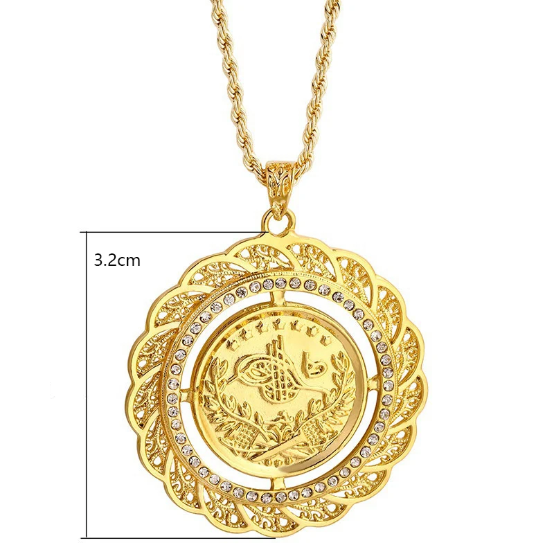 GOLD MINI COIN AND HORSEBIT NECKLACE - Tat2 Designs