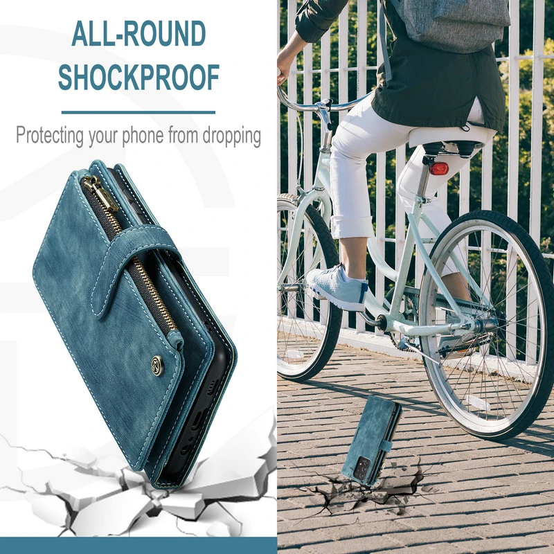 Wallet Case for Samsung Galaxy S22 Ultra S21 FE S20 S10 Plus A12 A13 A22 A32 A33 A51 A52 A53 A54 A72 S23 5G Leather Phone Case