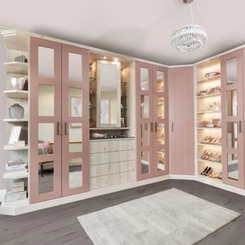 

Индивидуальная Настройка шкафа. Розовый гардероб для детей, лаковый шейкер из цельной древесины, шкаф с зеркалом и шкафом для обуви
