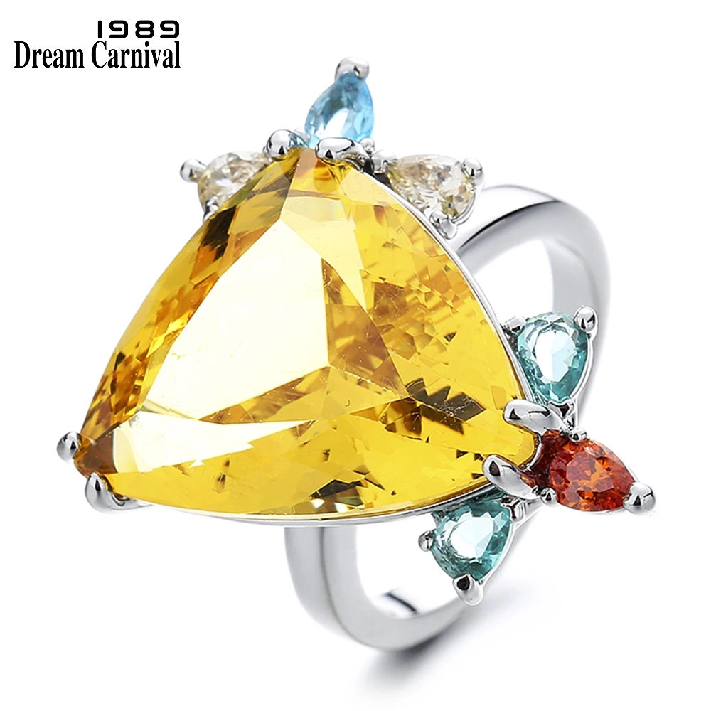 DreamCarnival1989 New 2023 Women Rings Engagement Jewellery Big Zirconia Jewel Great Bargain Factory Price Lover Gift WA12058