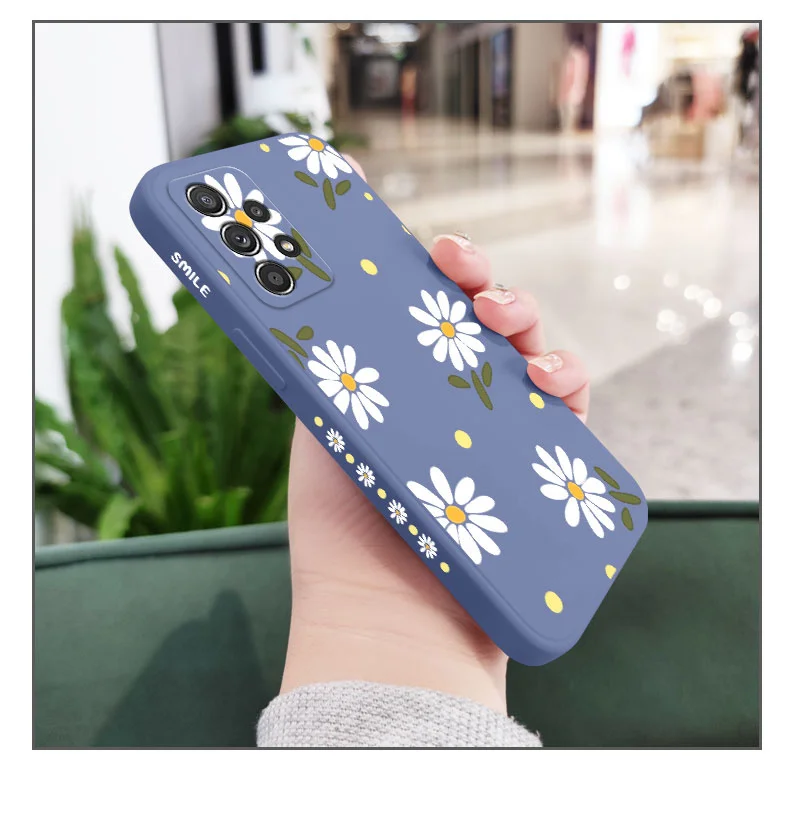 Chrysanthemum Case For Samsung A73 A72 A71 A23 A52 A52S A51 A42 A41 A32 A22 A21S A12 A02S A02 4G 5G  A53 A33 A13 A03S A03 Cover