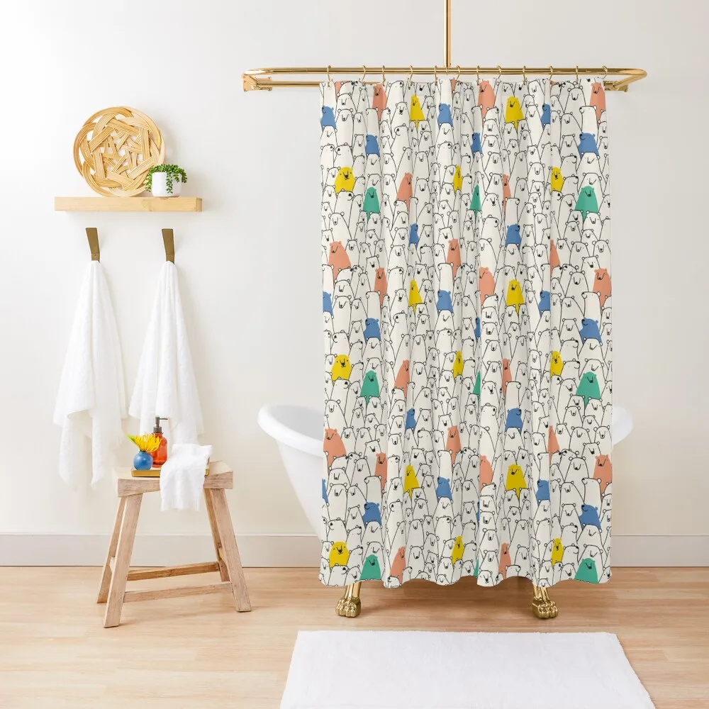 

Bears pattern Shower Curtain Waterproof Fabric Shower Curtain Bathroom Shower Bathroom Showers Bathroom Deco