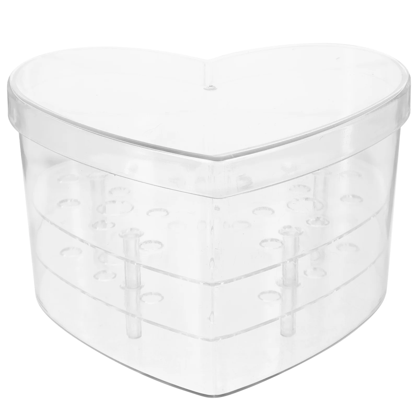 

Flower Box Acrylic Floral Vase Decorate Heart Rose Clear Arrangements Container Holder Shaped