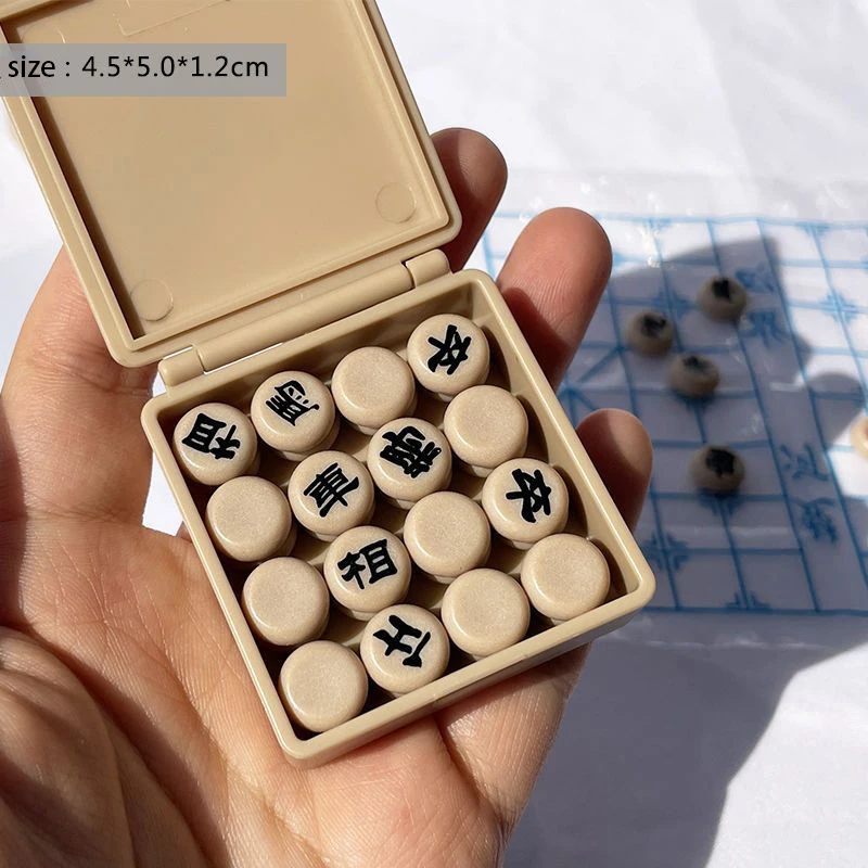 

1Set 1/12 Scale Dollhouse Miniature Chess Set Pretend Play Doll House Furniture Home Decor Accessor Kids Toys