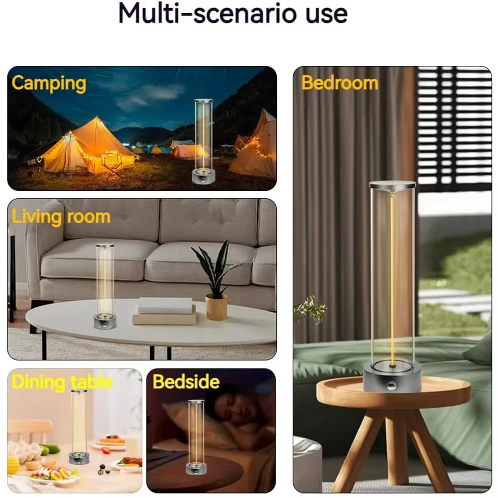 Table Lamp Rechargeable Cordless Portable LED with Magnetic Base
