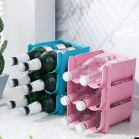 Anti-Fall Stackable Storage Rack Glass Beer Bottle Drink Holder Refrigerator Drawer Beverage Box Can Dispenser Space Saving Tray 2
