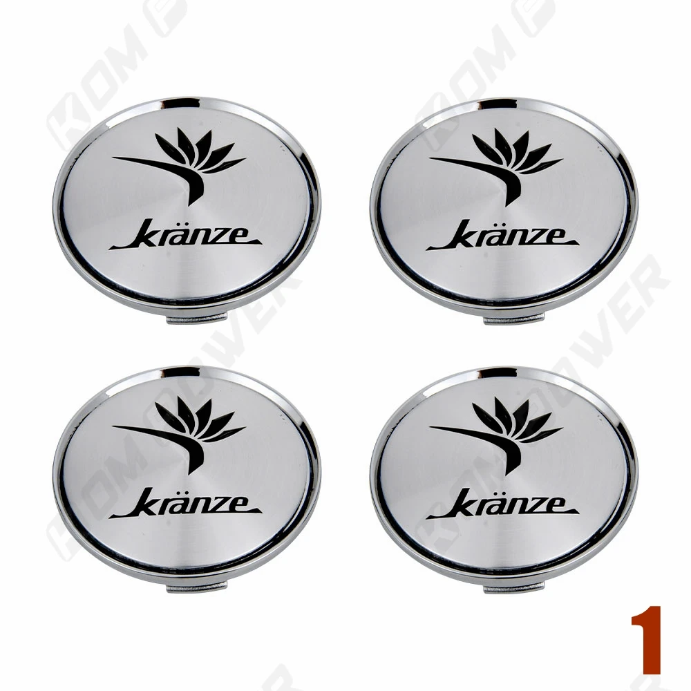 4PCS OD 63MM / ID 58MM Center Cap KRANZE Logo Emblem Rim Hubcaps For Car Rim Wheel Cover Cap 5
