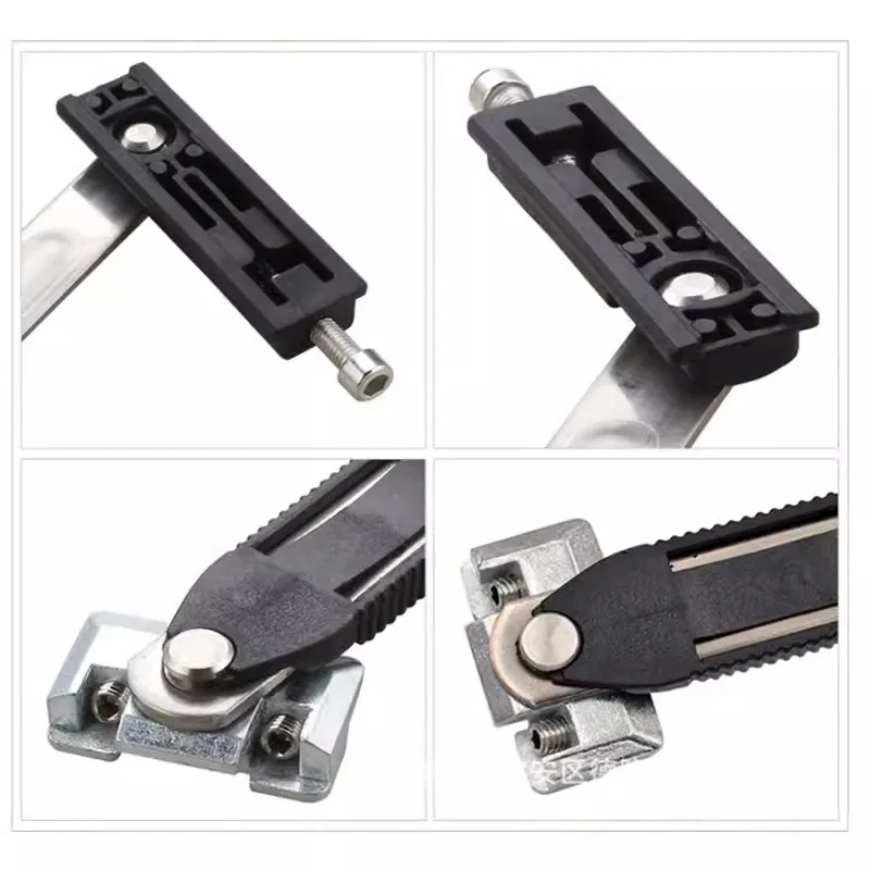 2pcs Bridge Aluminum Window Two-link Wind Bracing Limiter Stainless Steel Locator Angle Controller European Style Wind Support