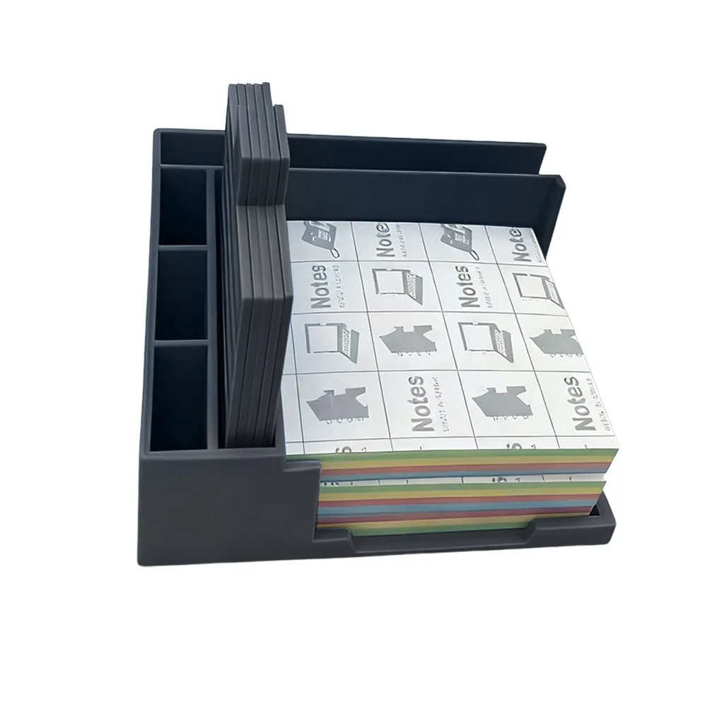 Sticky Note Holder & Dispenser Set with Line Drawing Templates
