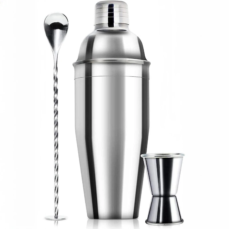 OEM Custom Stainless Steel Wine Set Blending Tools Boston Three piece cocktail shaker set Wholesale Bar Tool Blender Sets