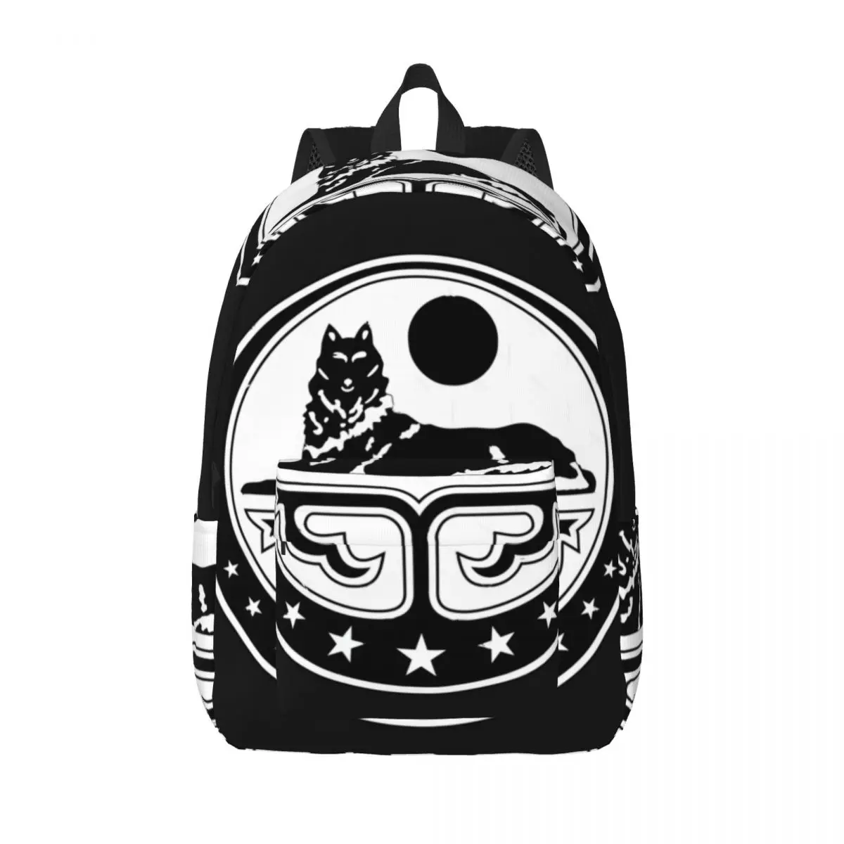 

Chechen Flag Pattern Backpack Female Wolf Animal Soft Backpacks Polyester Leisure High School Bags Workout High Quality Rucksack