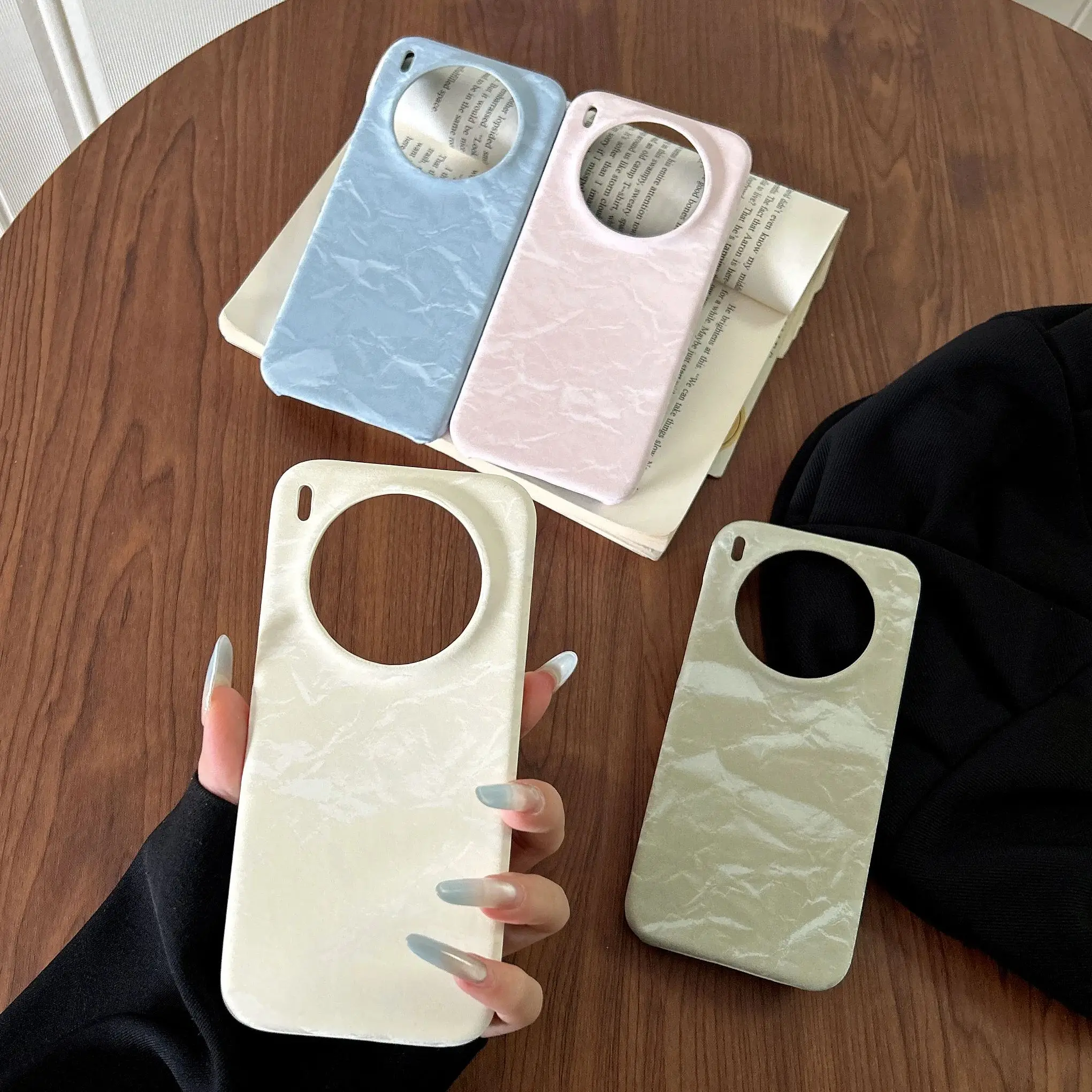 Luxury Suede Leather Velvet Pattern Phone Case - Anti-Scratch Slim Glossy Hard Cover