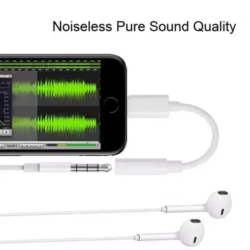 3.5mm Audio Adapter For IOS Adapter to 3.5mm Jack AUX Cable iPhone 14 13 12 11Pro Max Male to Female Headphone Converter Audio Splitter