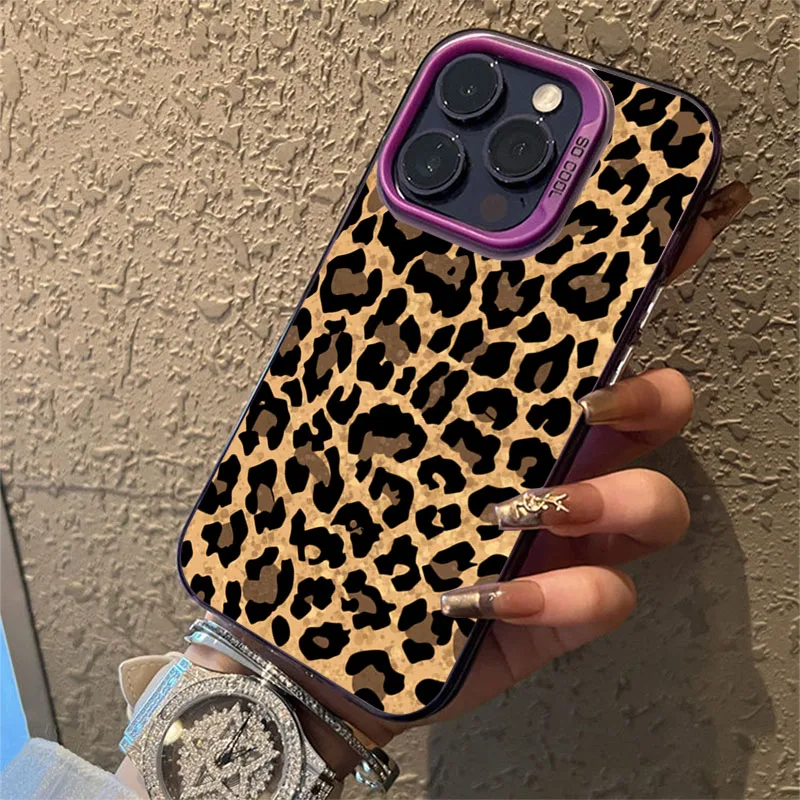 Brown Leopard Anti-Drop Armor Phone Case - Durable & Stylish Protection Back Cover