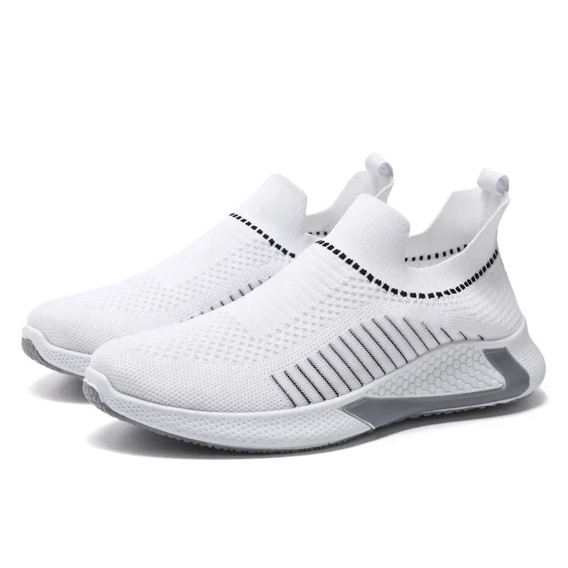 Men's Running Shoes 2024 Summer Breathable Sport-Shoes Man Trendy Lightweight Slip on Walking Shoes Men Sneakers Tennis