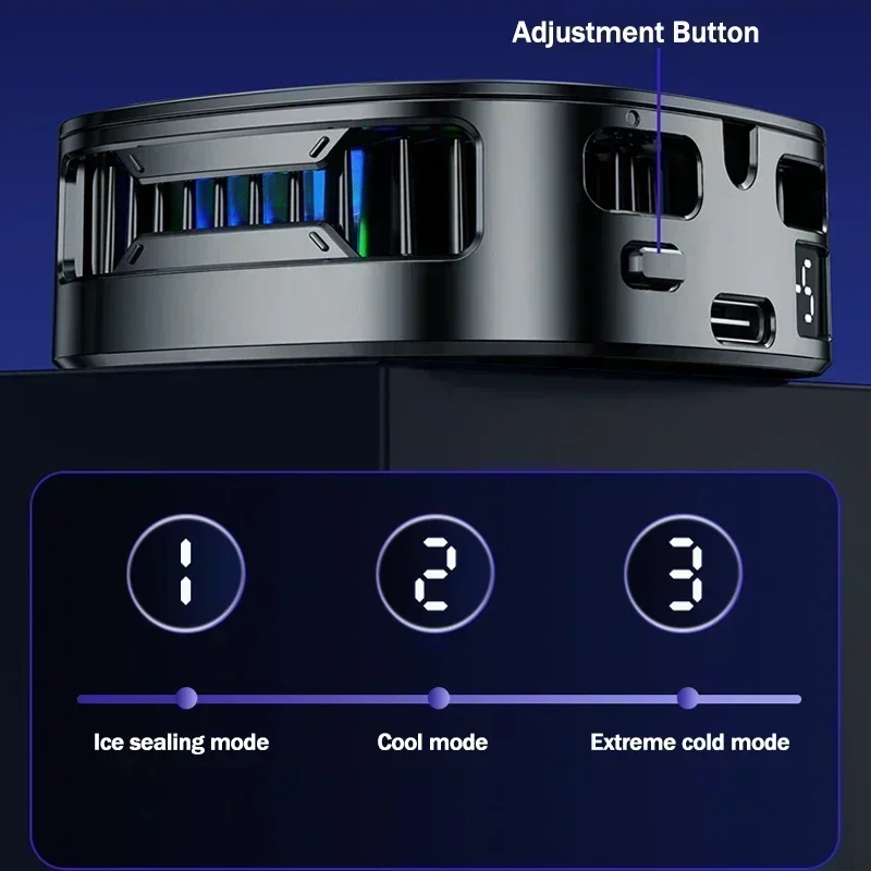 FS05 휴대용 및 저소음 열전 냉각 팬, 반도체 기반 기술 쿨러, iOS/안드로이드용 범용