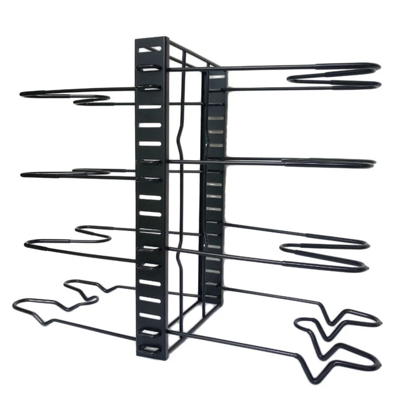 

8 Layer Pan Shelf Kitchen Storage Organize Lid Rack Pot Stand Cookware Holder Dish Drainer Shelves Rangement Adjustable