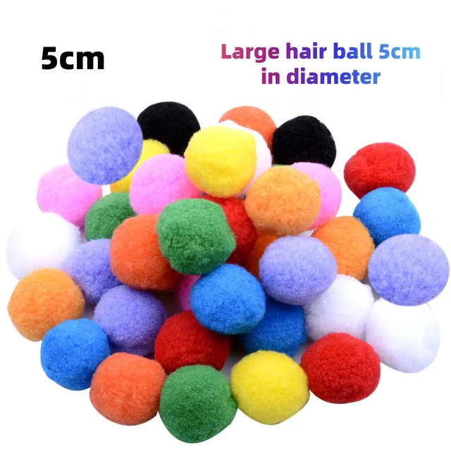 10pcs 5cm Polypropylene Plush Balls Large Cotton Balls Kindergarten  Children's Handicraft Educational Area Coloured Egg Tray - AliExpress