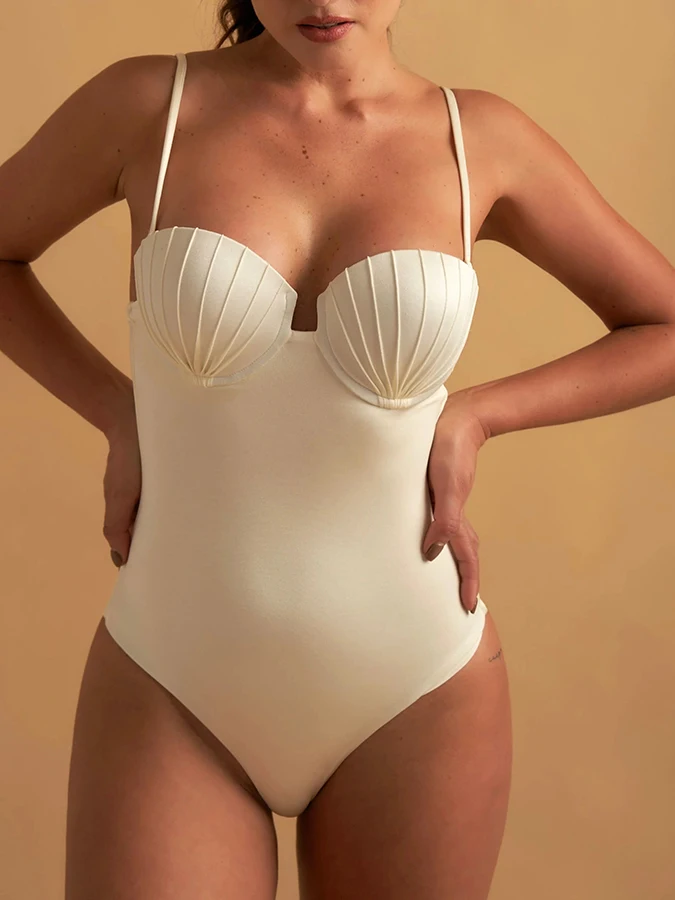 Fashion Women's Swimwear Solid One  Piece Swimsuit Luxury Cover Up Sexy Bathing Suits kimono Vacation New 2023 Dress Style