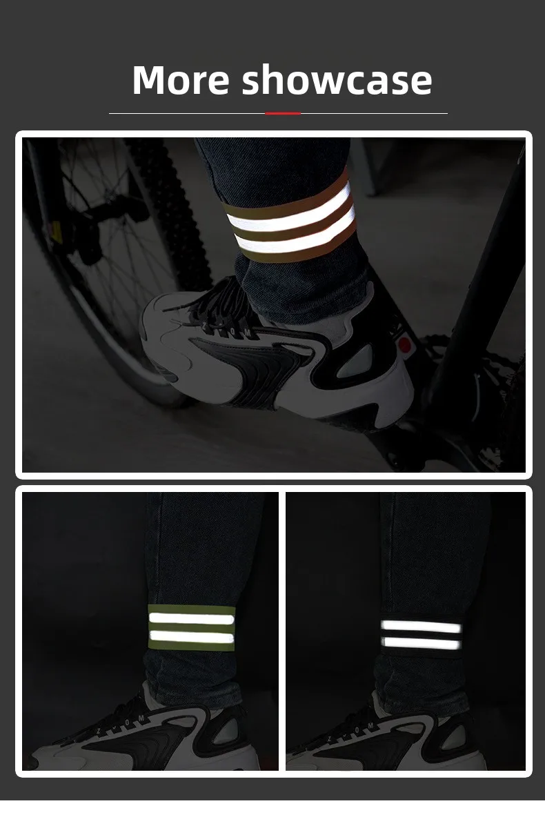 2 Stück reflektierende Radfahren-Leggings mit Fahrradgurten, Leggings, Leggings, Leggings, geschlossene Roll-Leggings, Fahrradausrüstung – Detail 9