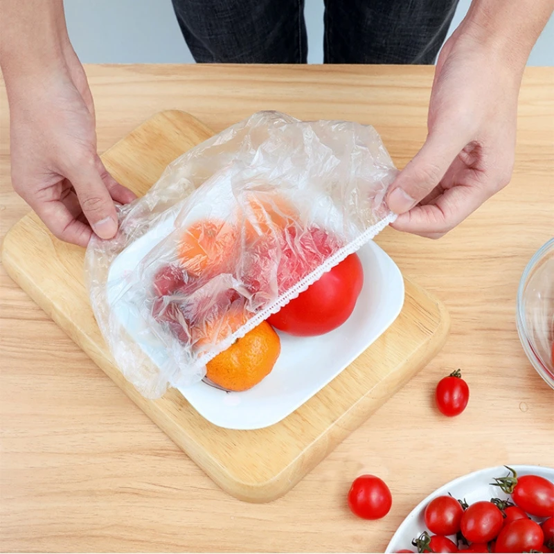 Food Cover Fresh Keeping Bags Plastic Food Storage Bags Plastic Wrap Plastic Food Cover Food Storage Bags Disposable Food Cover Plastic Packaging Bags Disposable Food Cover Saran Wrap Plastic Bag Food Grade Fruit Vegetable Storage Bag Elastic Plastic Kitchen Fresh Keeping